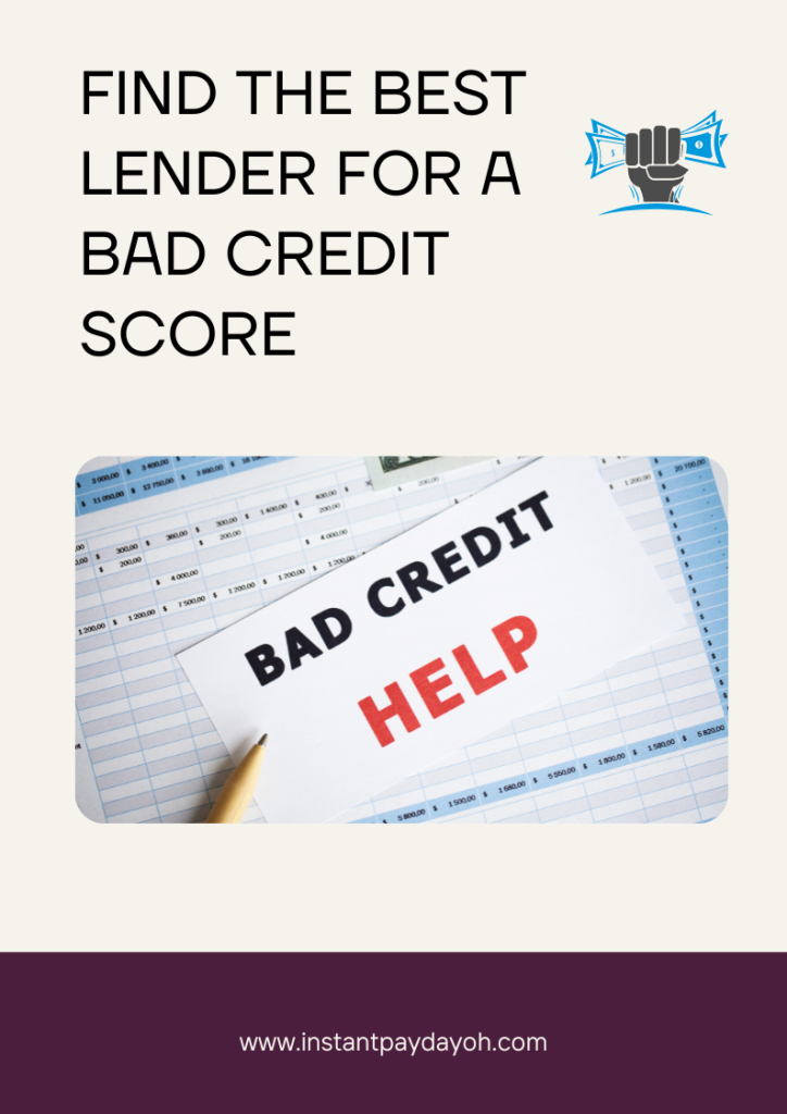 Find the best lender for a bad credit score